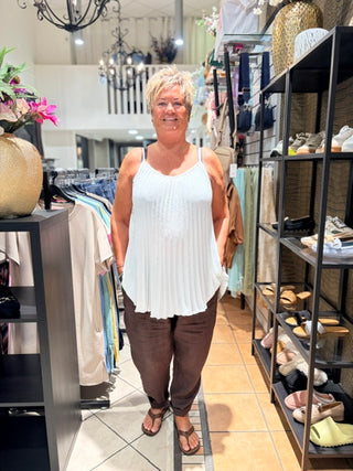 Top Plisse Sylvia - Wit
